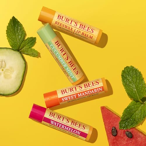 Burt's Bees Lip Balm 4-Pack, Pink Grapefruit, Mango, Coconut & Pear, Pomegranate C323915