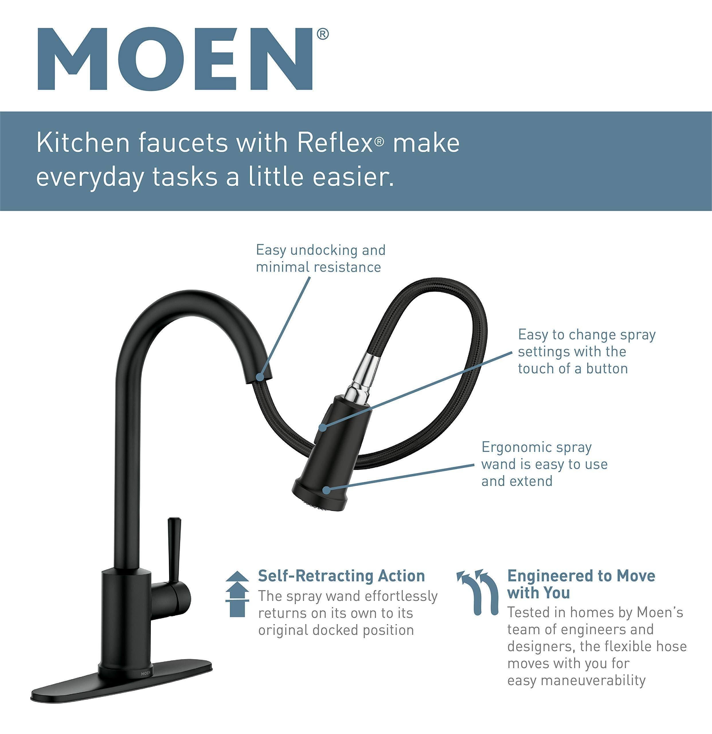 Moen Brantford Oil Rubbed Bronze One-Handle Pulldown Bar Faucet A688333