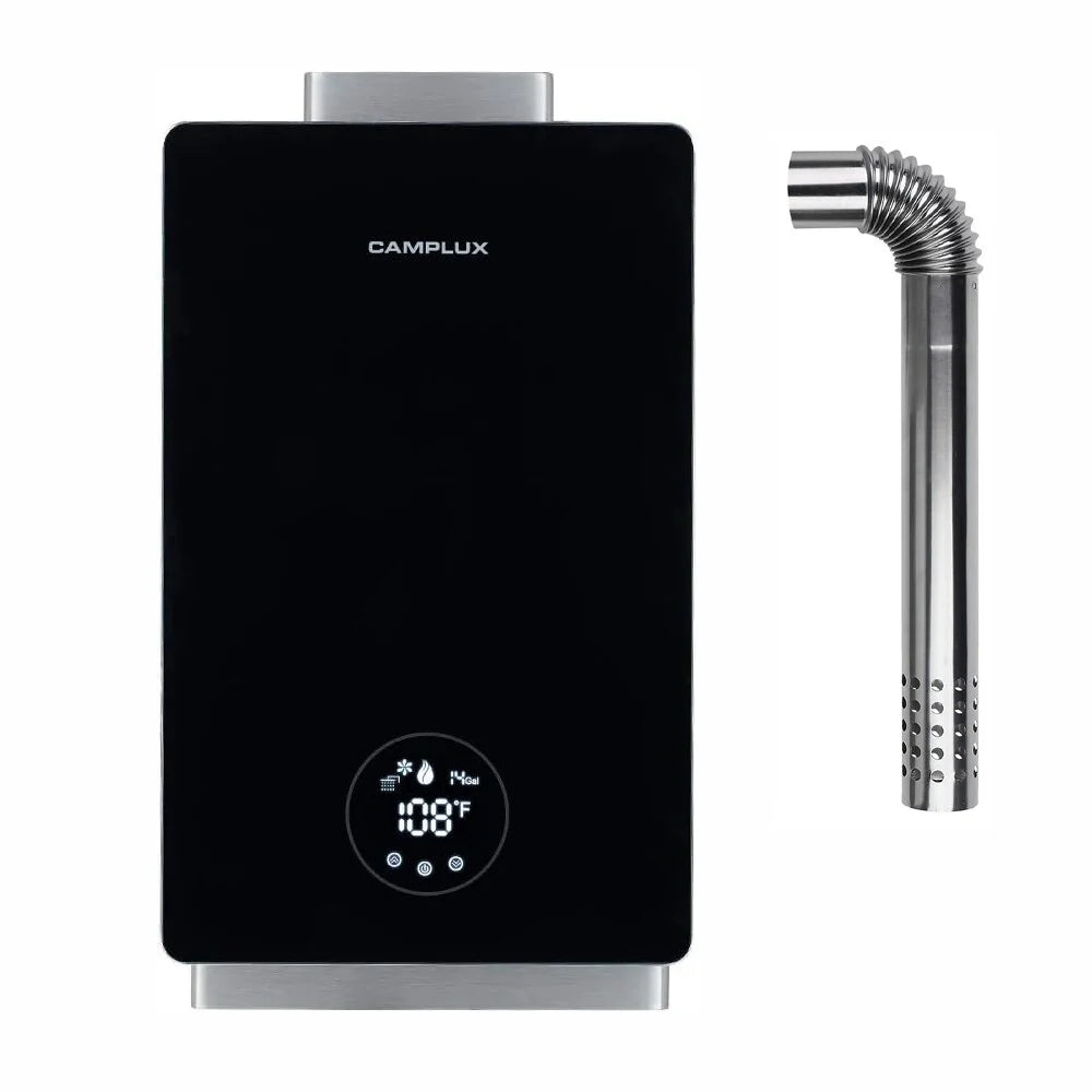Camplux 3.18 GPM Indoor Propane Tankless Water Heater, Black I818600