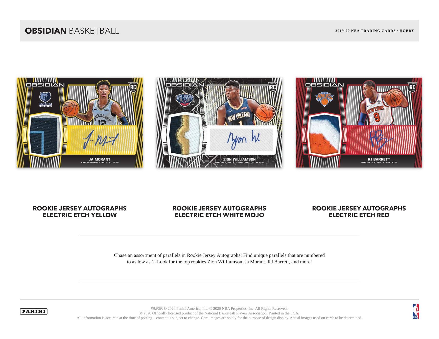 2019-20 Panini Obsidian Basketball Hobby Box M277