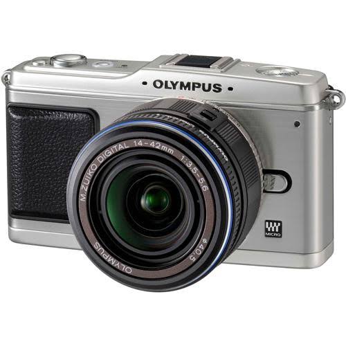 Olympus E-p1 Pen Digital Camera (Silver) w/ 14-42mm M.Zuiko Digital Lens (Black)