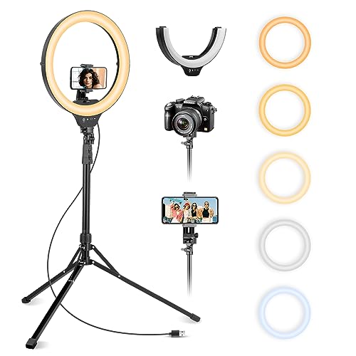Aureday 14'' Selfie Ring Light with 62'' Tripod Stand and Phone Holder W597