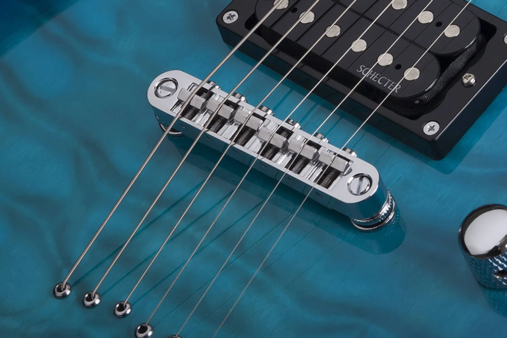 Schecter Guitar Research C-6 Plus Electric Guitar Ocean Blue Burst H82297