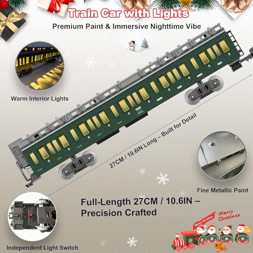 Electric Train Set for Kids with Steam Locomotive, Light & Sounds S601002