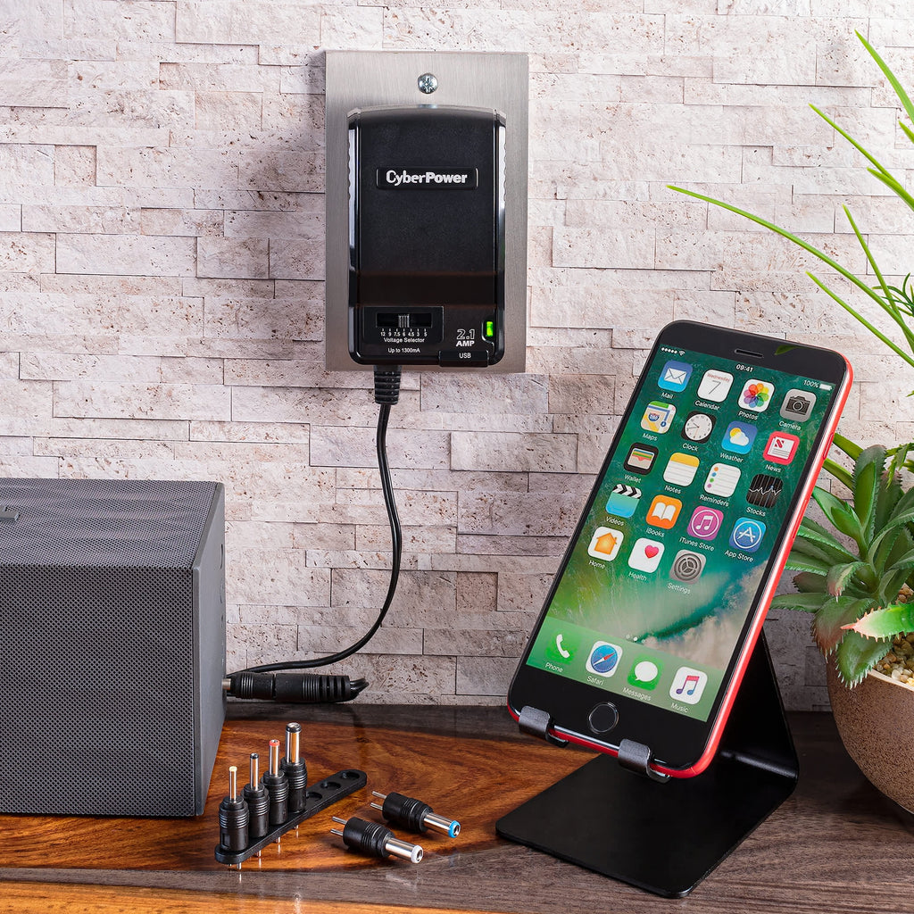 CyberPower Universal Power Adapter 3-12V 1300mA with USB Charge Port P2997