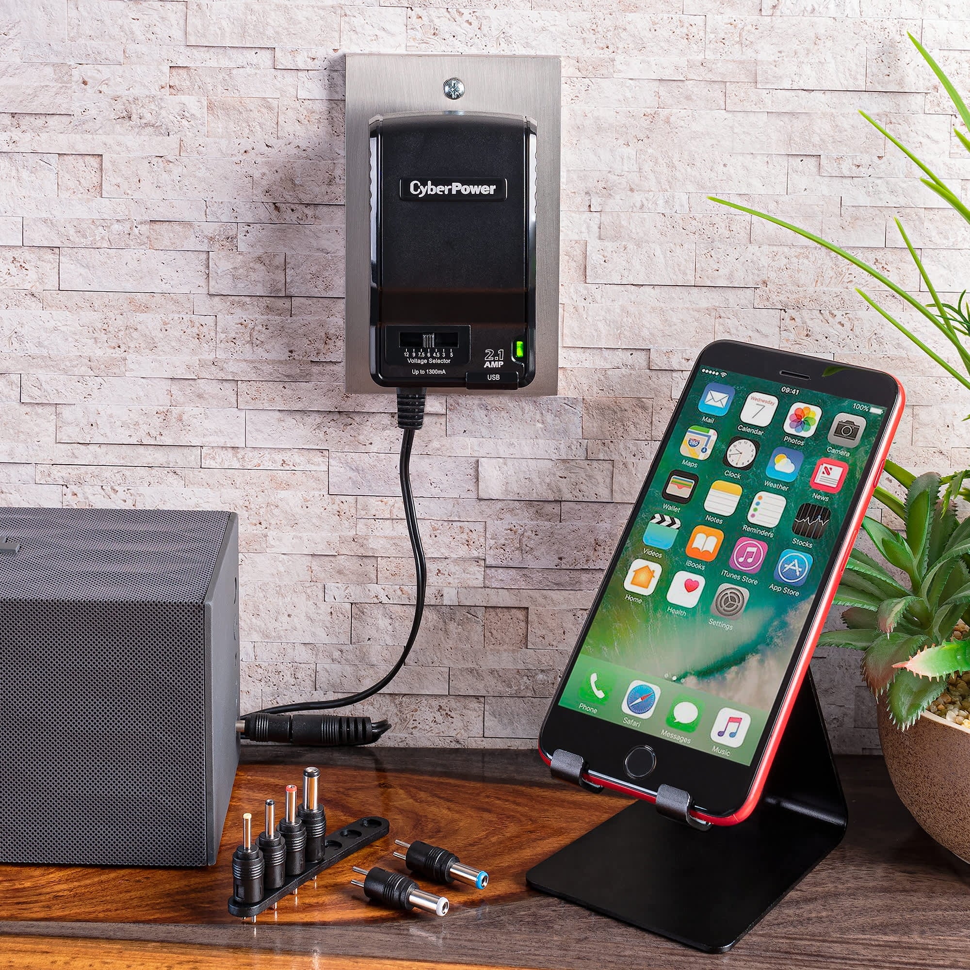 CyberPower Universal Power Adapter 3-12V 1300mA with USB Charge Port P2997
