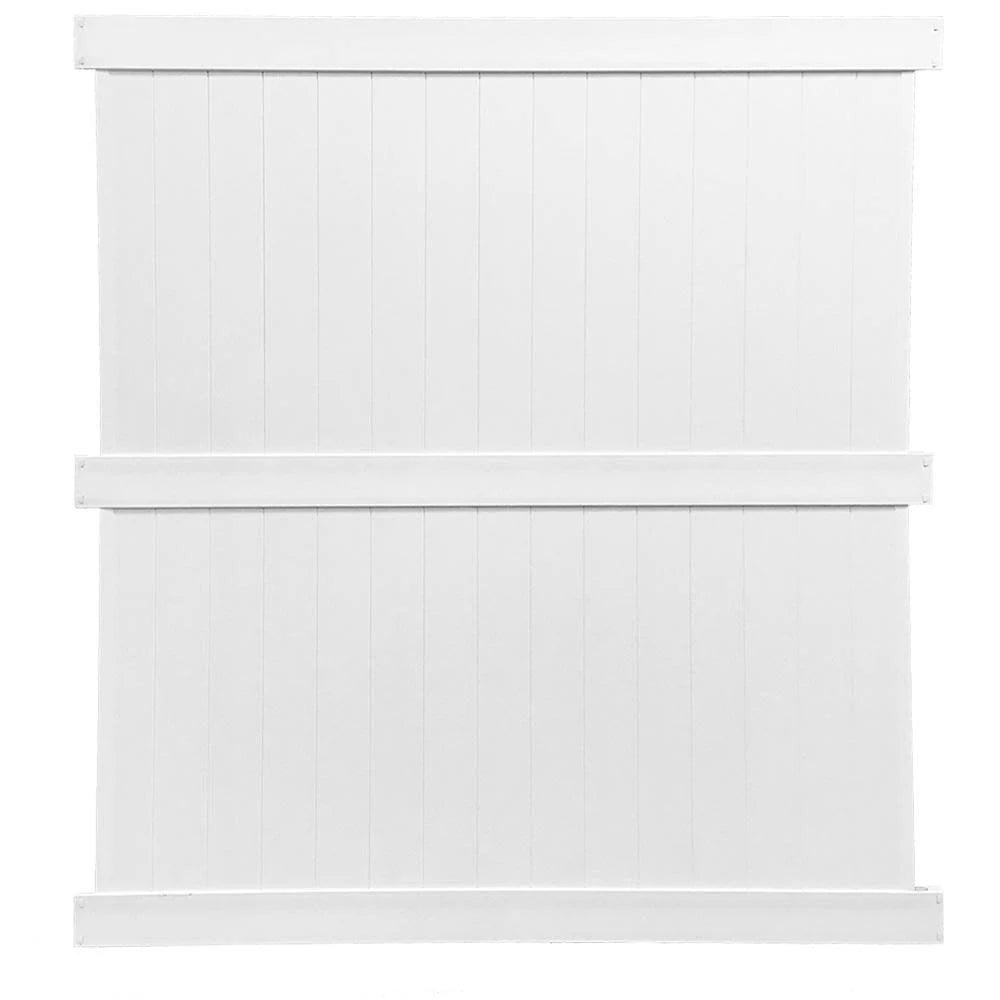 Weatherables Augusta 8 ft. H x 6 ft. W White Vinyl Privacy Fence Panel Kit - Avayadevconnect