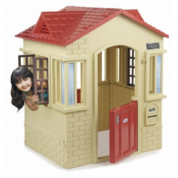 Kids Playhouse Tan Cape Cottage Portable Clubhouse V6059
