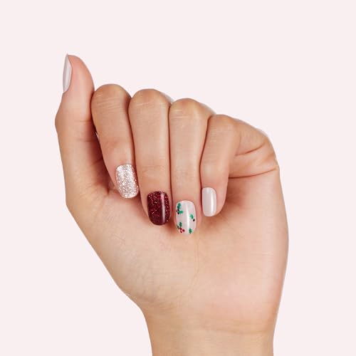 Dashing Diva Gloss Nail Strips Santa Baby - Gel Nail Stickers, 32 Count R845