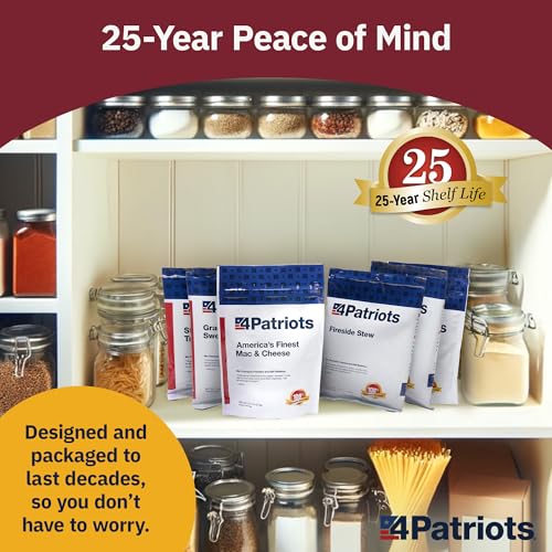 4Patriots 2-Week Survival Food Kit, 84 Servings, 25-Year Shelf Life T5486