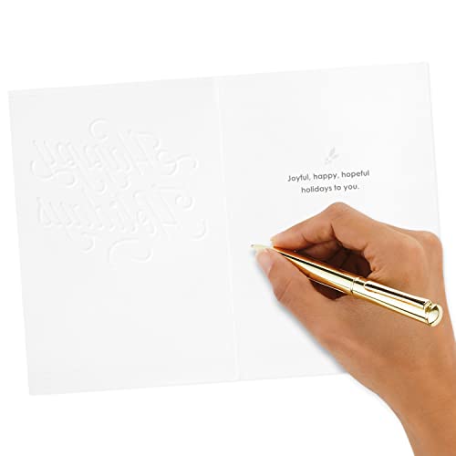 Hallmark Boxed Christmas Cards, White and Gold (40 Cards with Envelopes) G421919