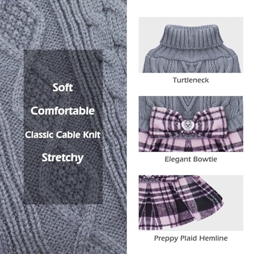 KYEESE Dog Sweater Knitwear with Bowtie for Small Dogs R875009