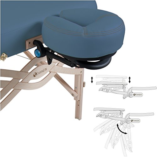 EARTHLITE Premium Portable Massage Table Package SPIRIT with Flex-Rest Face Cradle & Strata Face Pillow, Carry Case, Made in USA E382