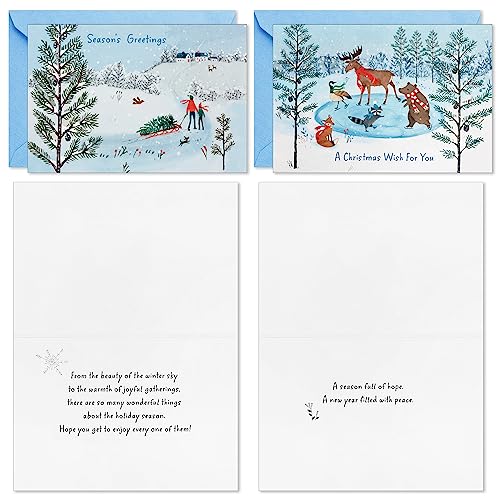 Hallmark Rustic Woodland Boxed Christmas Cards (24 Cards with Envelopes) Y931230