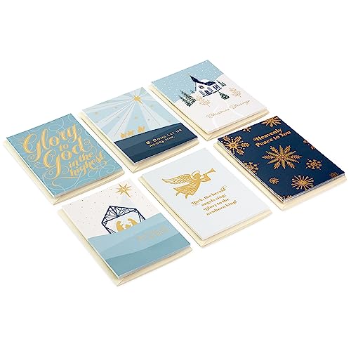 Hallmark Religious Christmas Card Assortment Heavenly Peace, 36 Cards with Envelopes E111523