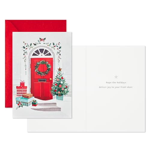 Hallmark Boxed Christmas Cards with Envelopes, Red Front Door R43126