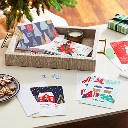 Hallmark Boxed Christmas Cards, 24 Designs with Envelopes Q45982