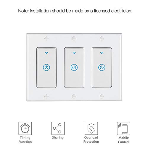 Zigbee Paddle Touch Smart Switch, Alexa and Google Home Compatible, Neutral Wire Required Y846