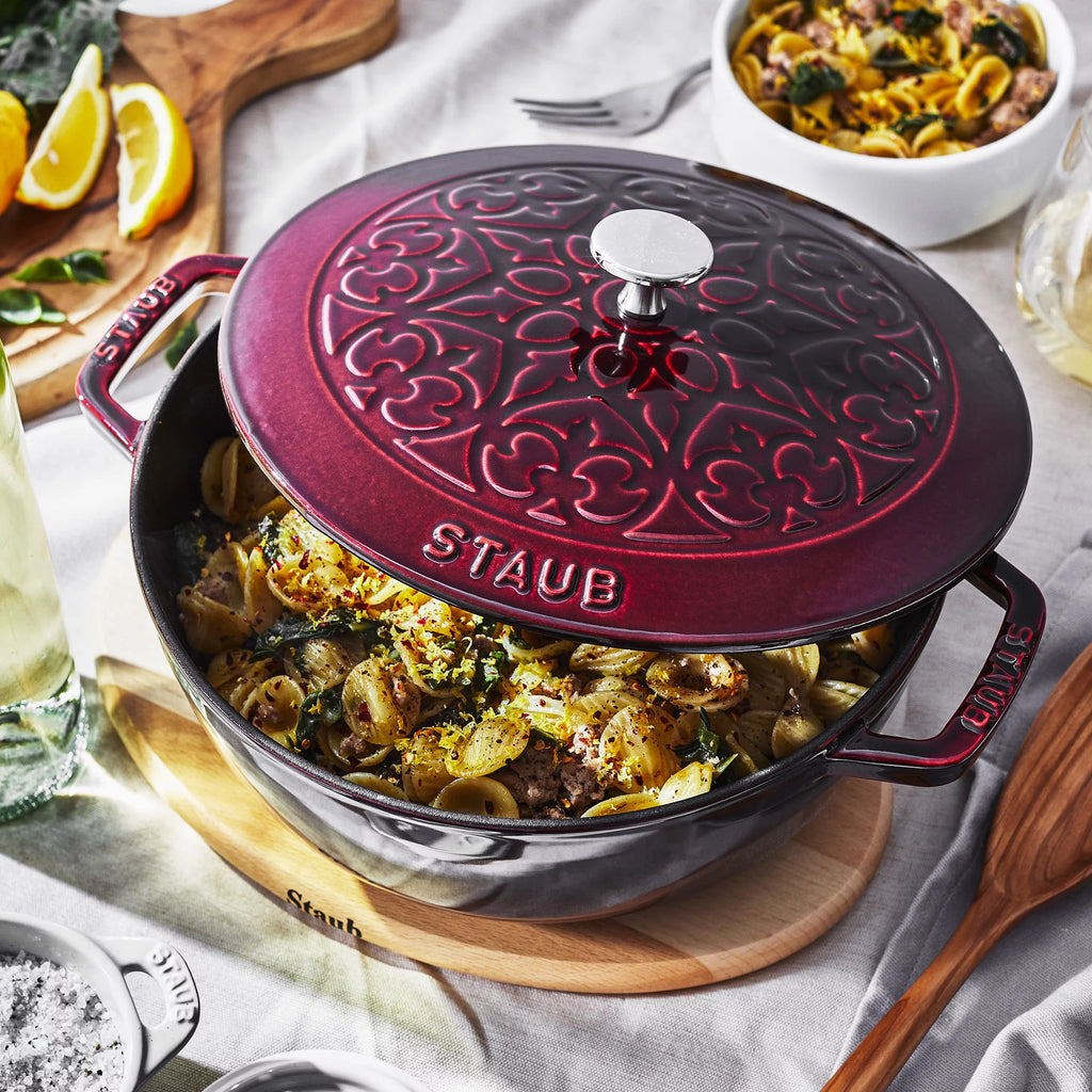 Staub Cast Iron 3.75-qt Essential French Oven with Lilly Lid D5277