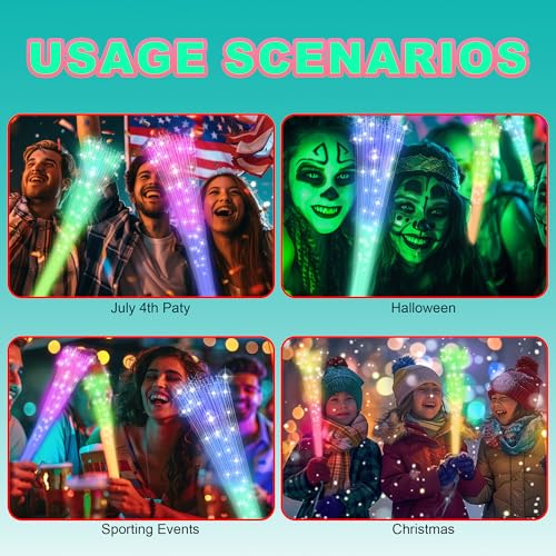 Glow Fiber Optic Wands 24 PCS for Party Favors X726