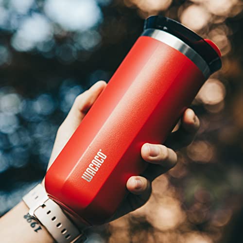 WACACO Octaroma Classico Vacuum Insulated Coffee Mug, Double-wall Stainless Steel, 6 fl oz, Carmine Red Z33030