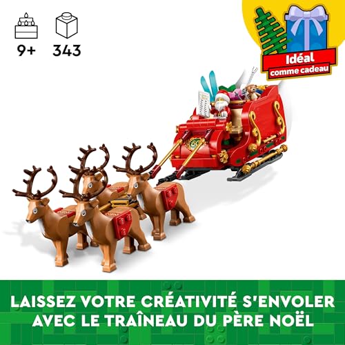 LEGO Santa's Sleigh Building Toy Set with Santa Claus Figurine & Reindeer, Ages 9+ Y3715
