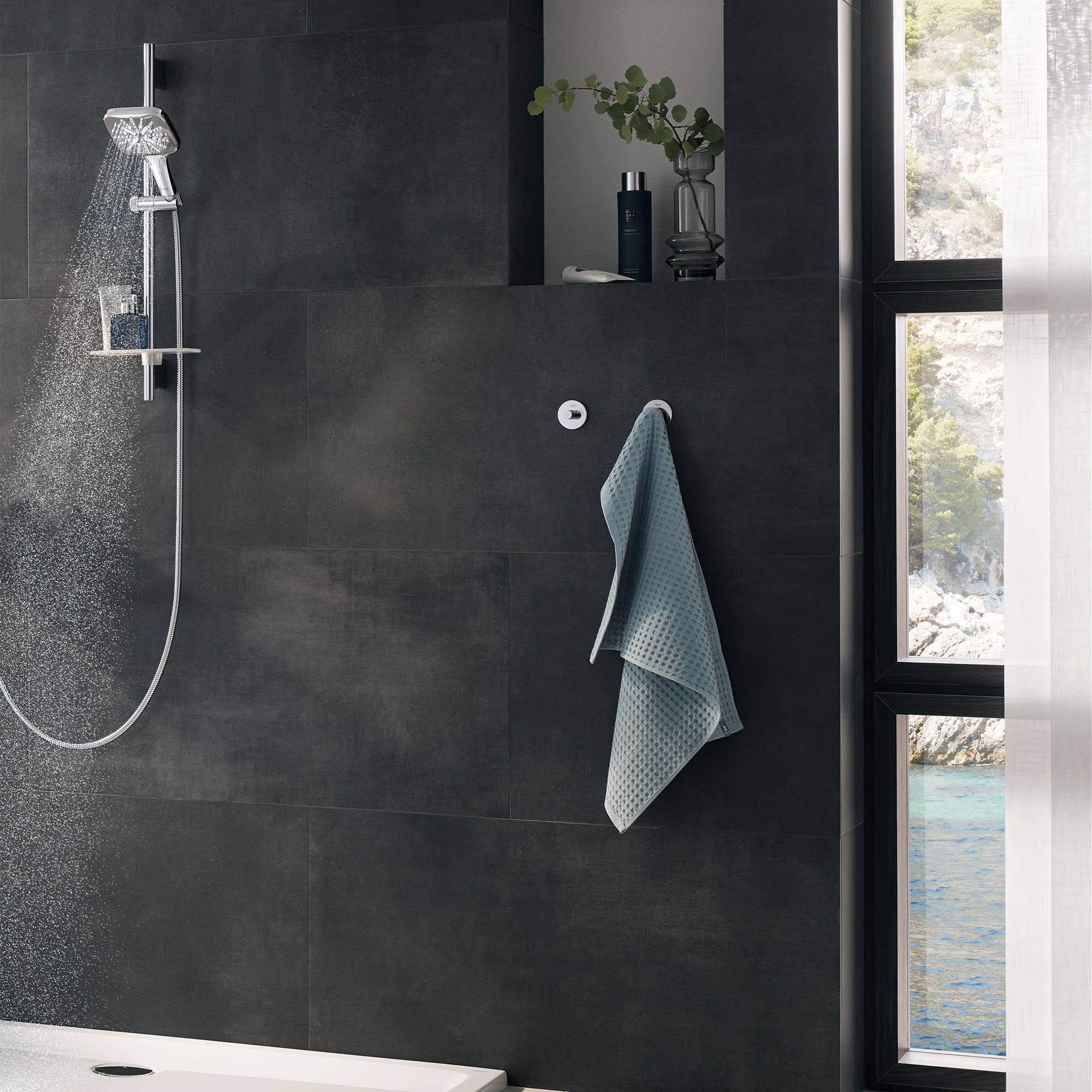Grohe Rainshower Smartactive 36x22 Shower Slide Bar, Starlight Chrome V20584