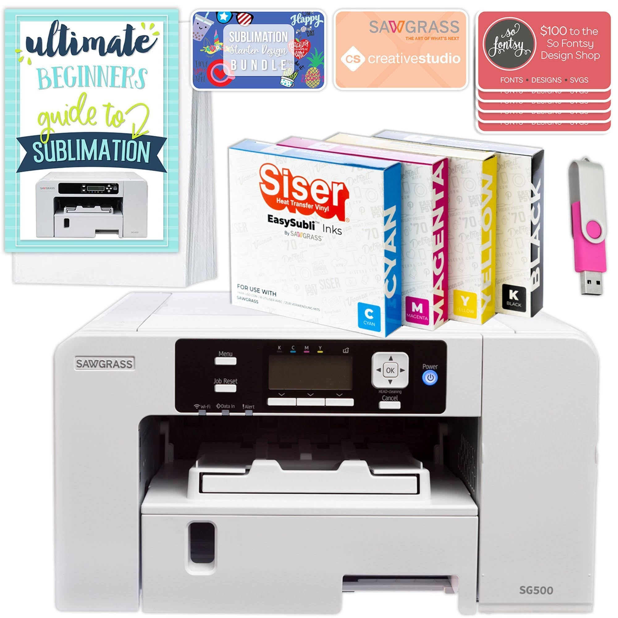 Sawgrass Virtuoso SG500 Sublimation Printer & Heat Press Bundle T95287