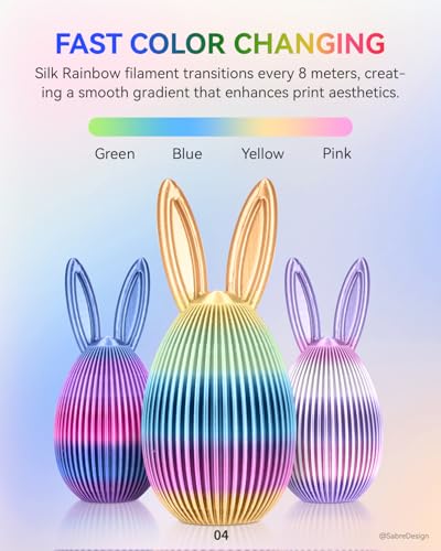 JAYO 3D Printer Filament Bundle, PLA Silk Multicolor 1.75mm, 8 Rolls 2kg G112230