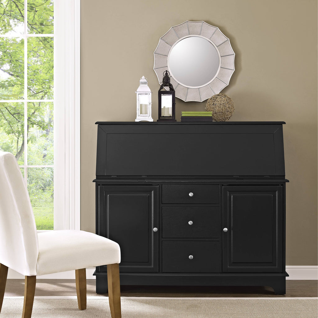 Crosley Furniture Sullivan Secretary Desk, Black E317