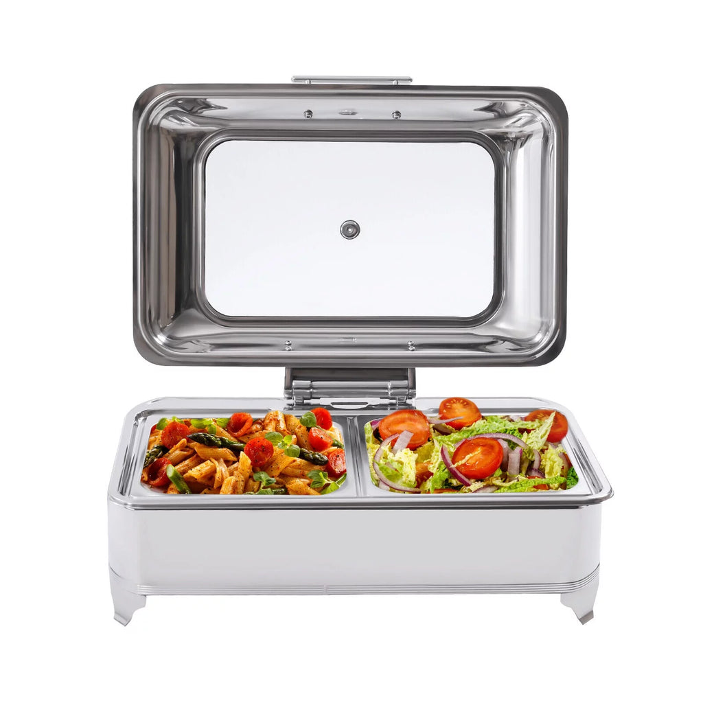 9L Electric Food Warmer with 2 Trays Countertop Buffet Server Y954