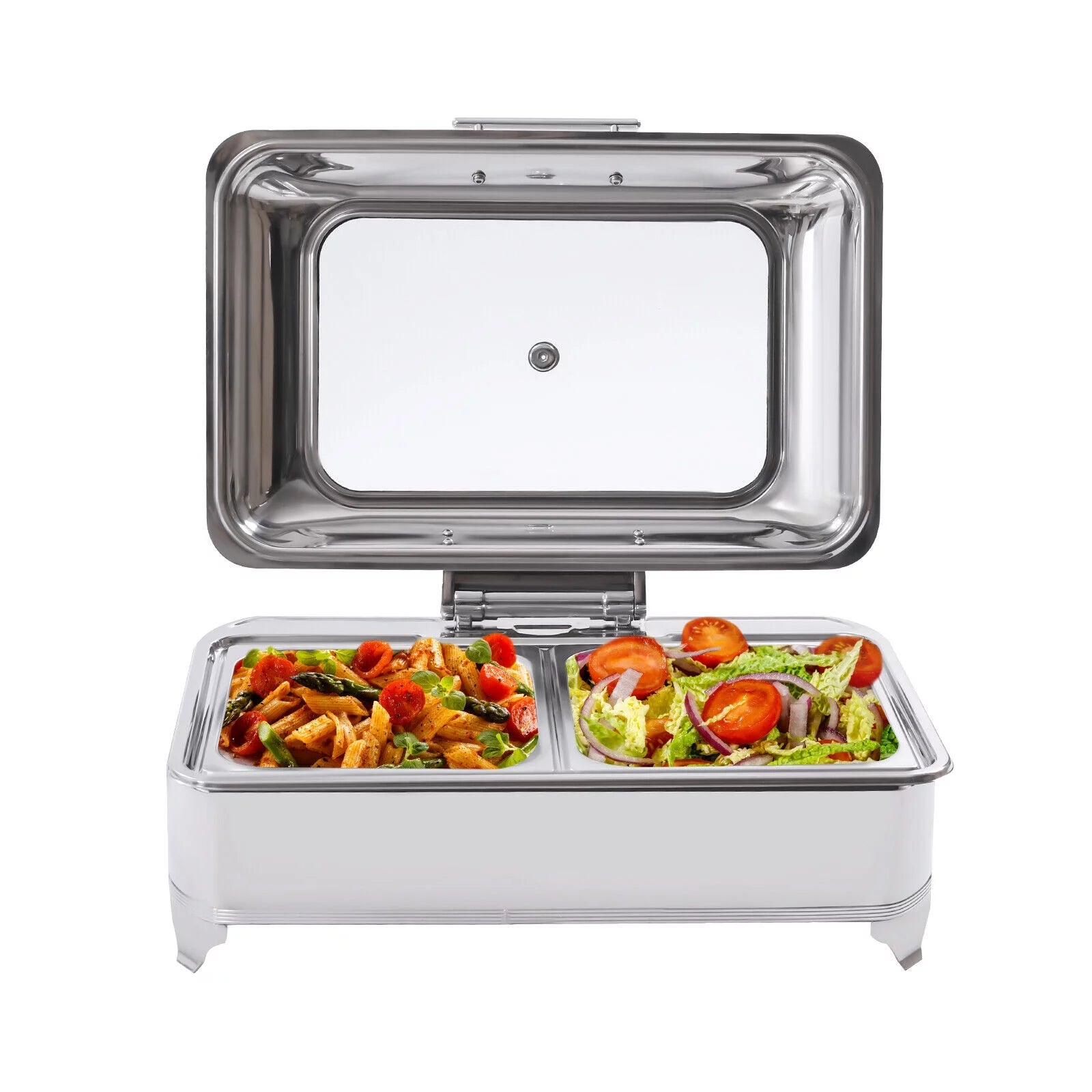 9L Electric Food Warmer with 2 Trays Countertop Buffet Server Y954