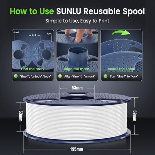 SUNLU High Speed PLA Filament Mini Pack, 250g, 8 Colors H7158
