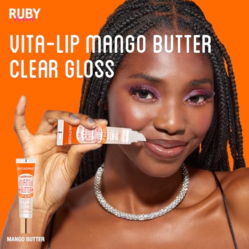 Ruby Kisses Broadway Vita-Lip Clear Lip Gloss 8 Pack, Ultra-Hydrating with Vitamins T1692