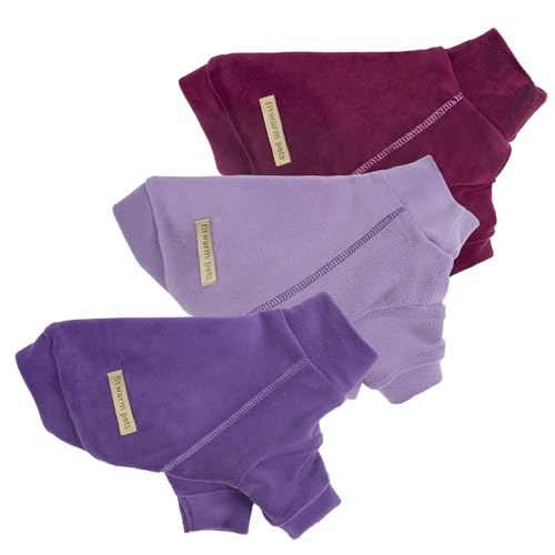 Fitwarm 3 Pack Classic Fleece Dog Sweater for Small Dogs, Medium D613