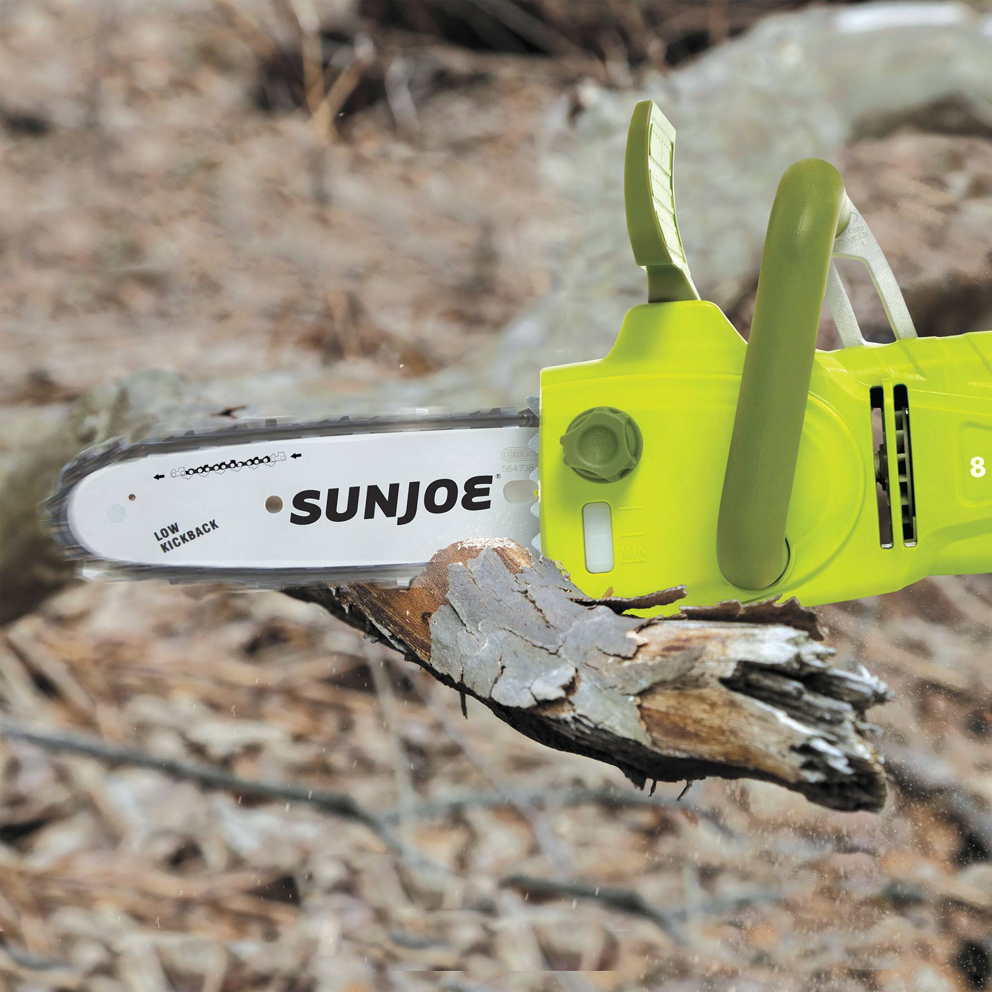 Sun Joe 8-Inch 8.0 Amp 2-in-1 Convertible Pole Chain Saw, Green E71309