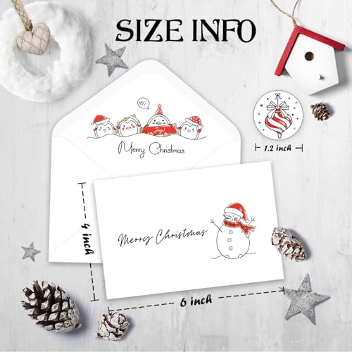 Christmas Cards - Pack of 24, 6 Assorted Designs with Envelopes, 4" x 6" Q573015