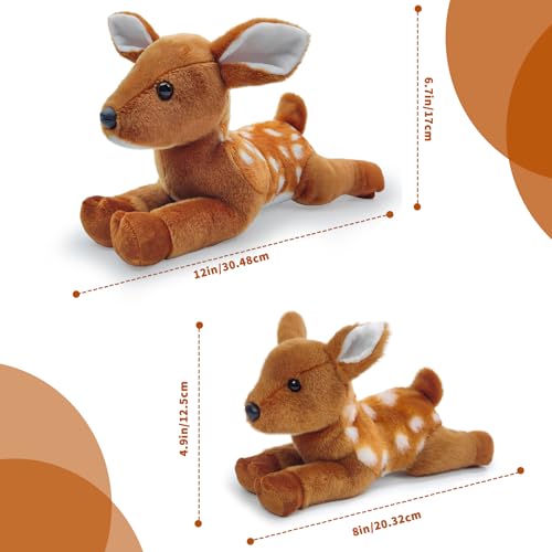 Deer Stuffed Animal 8 inch Realistic Plush Toy for Kids A727