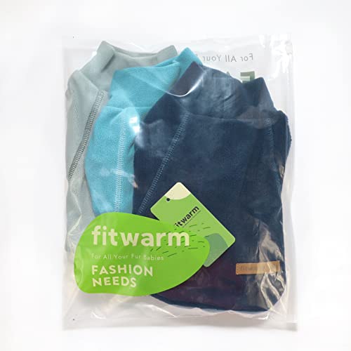 Fitwarm 3 Pack Classic Fleece Dog Sweater for Small Dogs, Medium D613