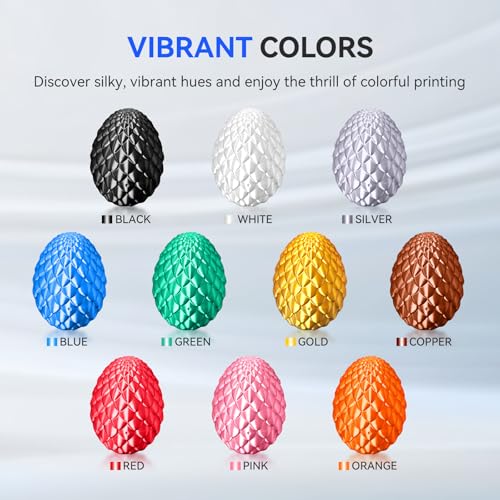 JAYO 3D Printer Filament Bundle, PLA Silk Multicolor 1.75mm, 8 Rolls 2kg G112230