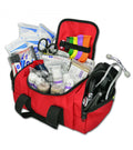 Lightning x Value Compact Medic First Responder EMS/EMT Stocked Trauma Bag w/Standard Fill Kit B, Red - Megean