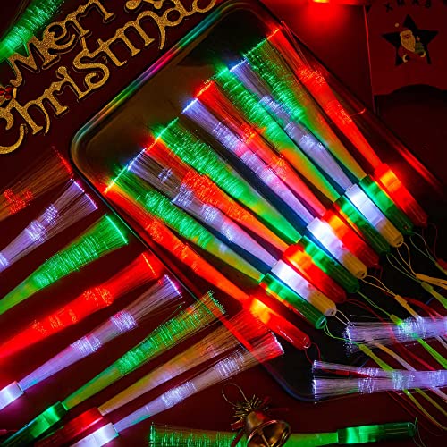 Kasyat 10 Pieces LED Fiber Optic Glow Wands for Party Favors P397