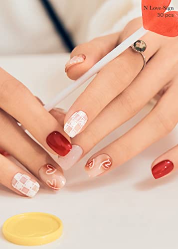 ohora Semi Cured Gel Nail Strips Red Chrome & Joy Christmas Set V6536