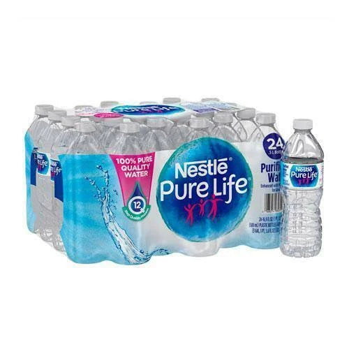 Pure Life purified Water, 0.5 Liter Bottles, 24/Carton, 78 Cartons/Pallet