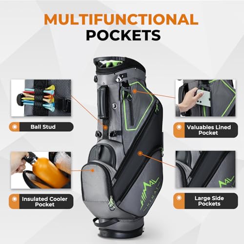 14 Way Dividers Golf Stand Bag Lightweight with Multiple Pockets E912707