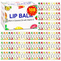 DMSKY Natural Lip Balm Bulk 36 Pack with Vitamin E and Coconut Oil, 12 Flavors L77674