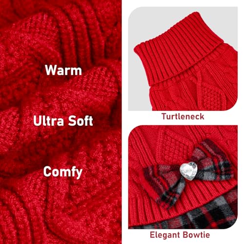 KYEESE Dog Sweater Knitwear with Bowtie for Small Dogs R875009