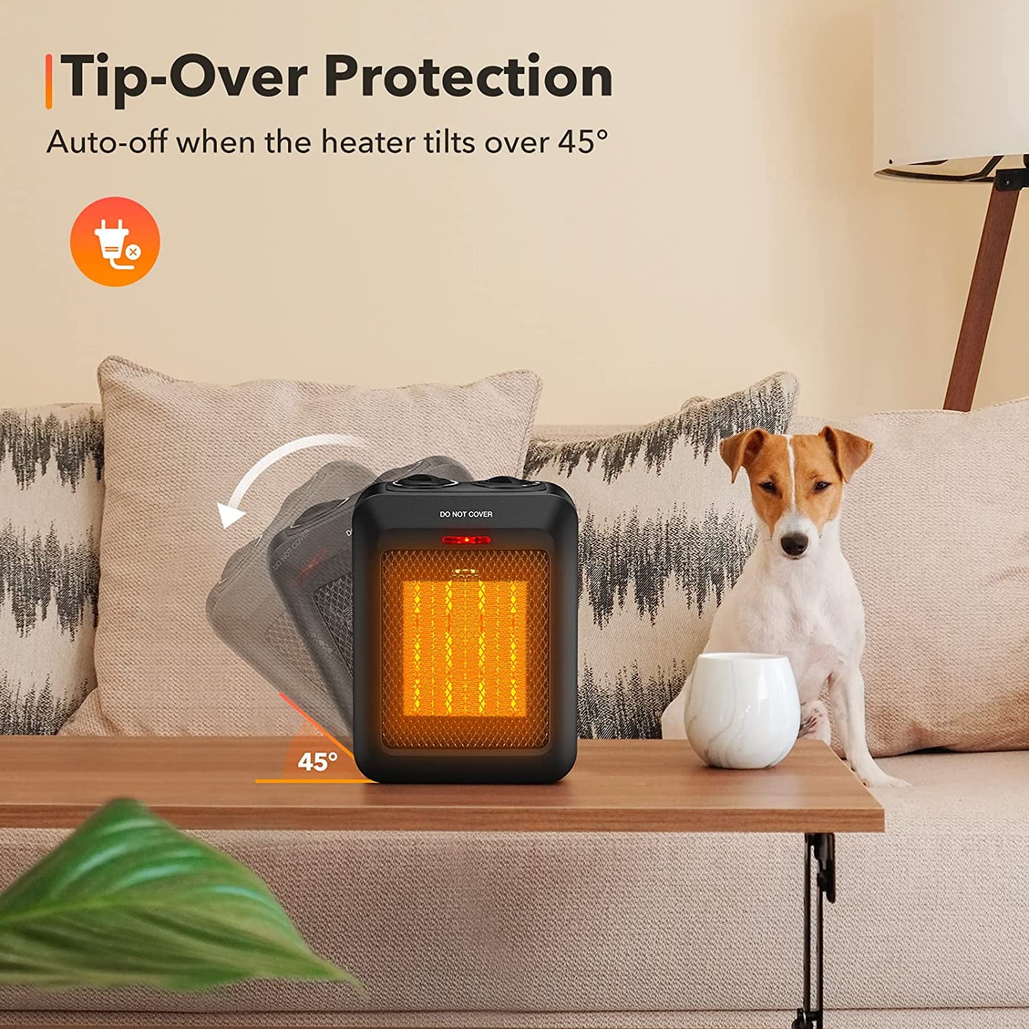 GiveBest Portable Ceramic Space Heater with Overheat Protection, 1500W R3567