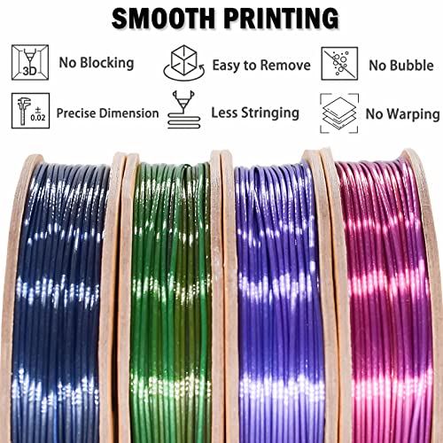 OVV3D Wood PLA Filament Bundle 1.75mm 200g 4 Pack Y521193