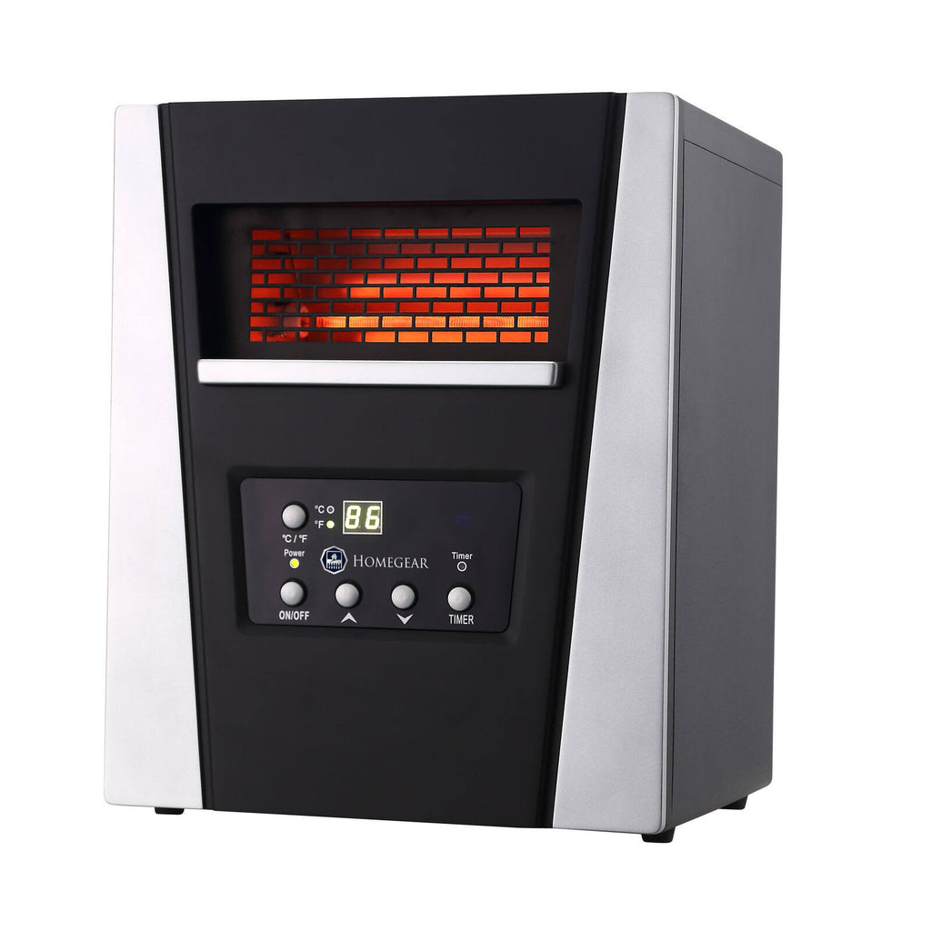 Homegear 1500 sqft Infrared Electric Portable Space Heater Black Remote Control